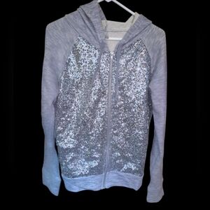 Silver Sequin Hoodie